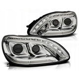 Mercedes Classe S W220 98-05 Fari Anteriori a LED Cromati
