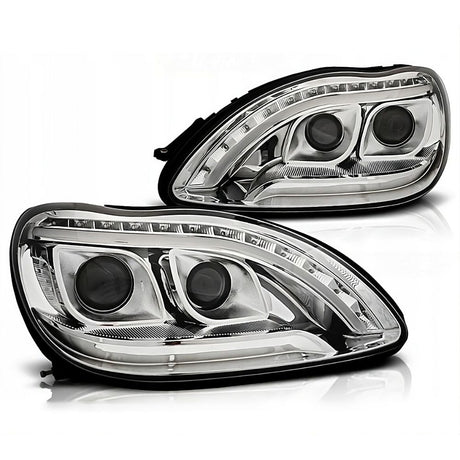 Mercedes Classe S W220 98-05 Fari Anteriori a LED Cromati