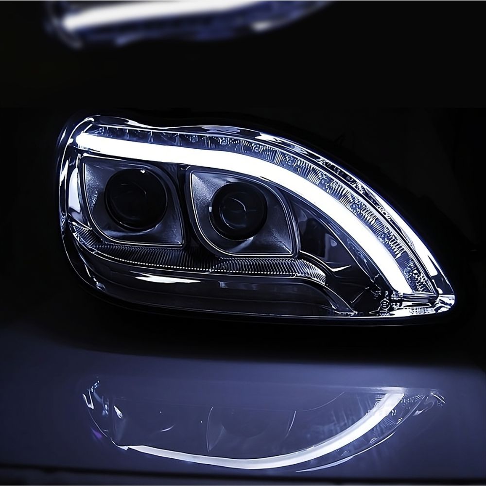 Mercedes Classe S W220 98-05 Fari Anteriori a LED Cromati