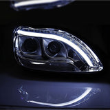 Mercedes Classe S W220 98-05 Fari Anteriori a LED Cromati