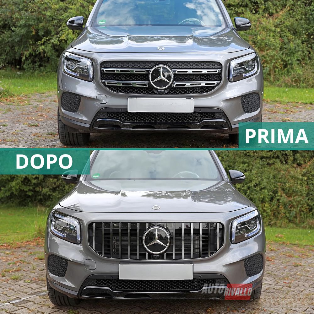 Mercedes GLB X247 Griglia Anteriore AMG: Prima e Dopo la Modifica