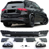 Mercedes GLE W167 2019-2023 AMG Line Diffusore Posteriore Nero in Ottica MAG 63