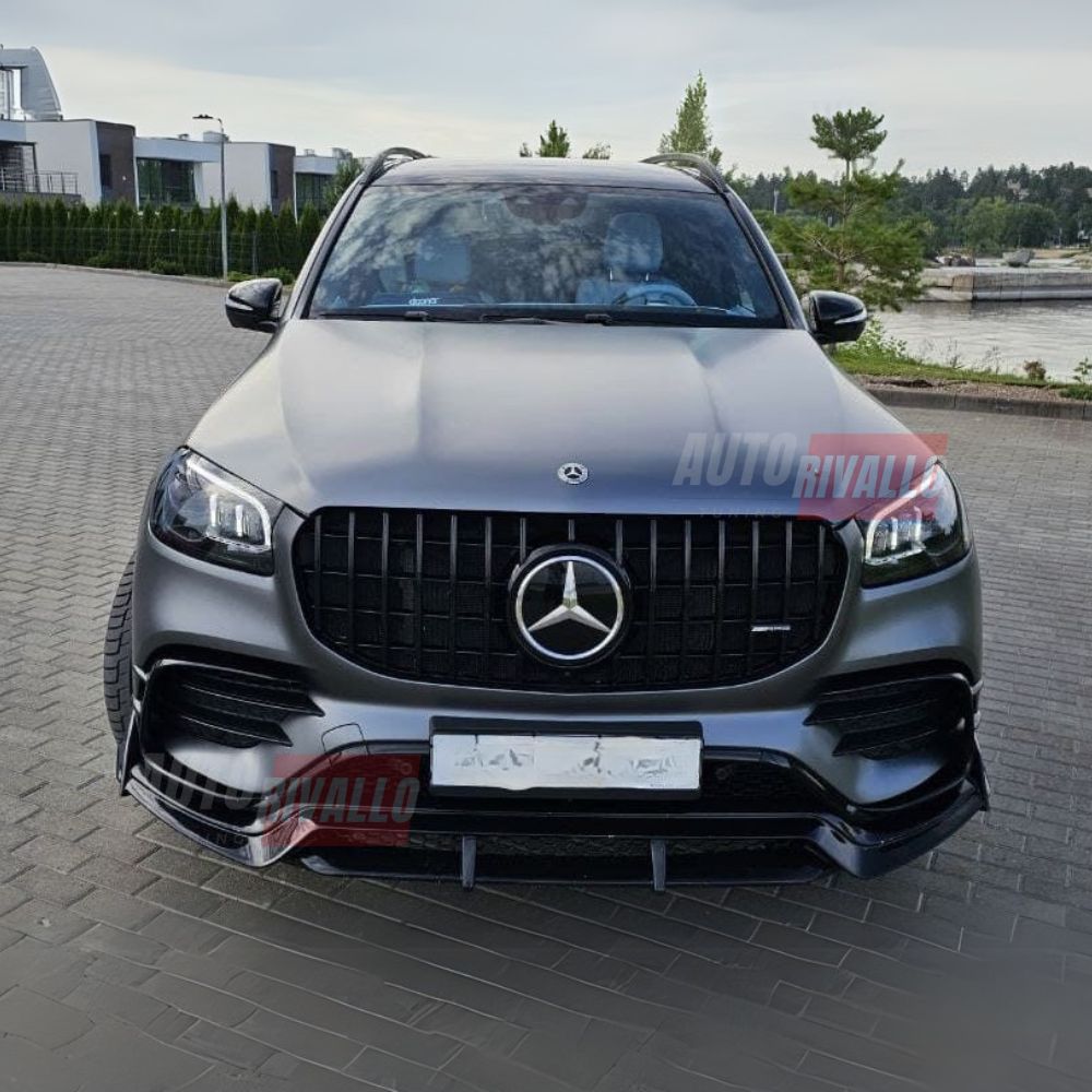 Mercedes GLS X167 2019-2023 Griglia Radiatore AMG 63 GTR Look Calandra Anteriore Nero Lucido