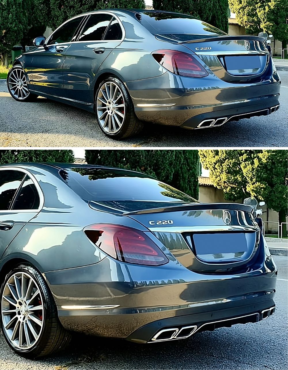 Mercedes Classe C W205 Diffusore AMG Look C63 Doppia Uscita