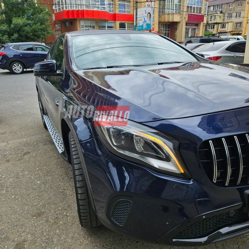 Pedane sottoporta cromate GLA X156 2013-2019, installazione su punti originali (aftermarket)