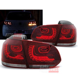 VW Golf 6 2008-2012 Fanali Posteriori Stop LED Rosso Chiaro