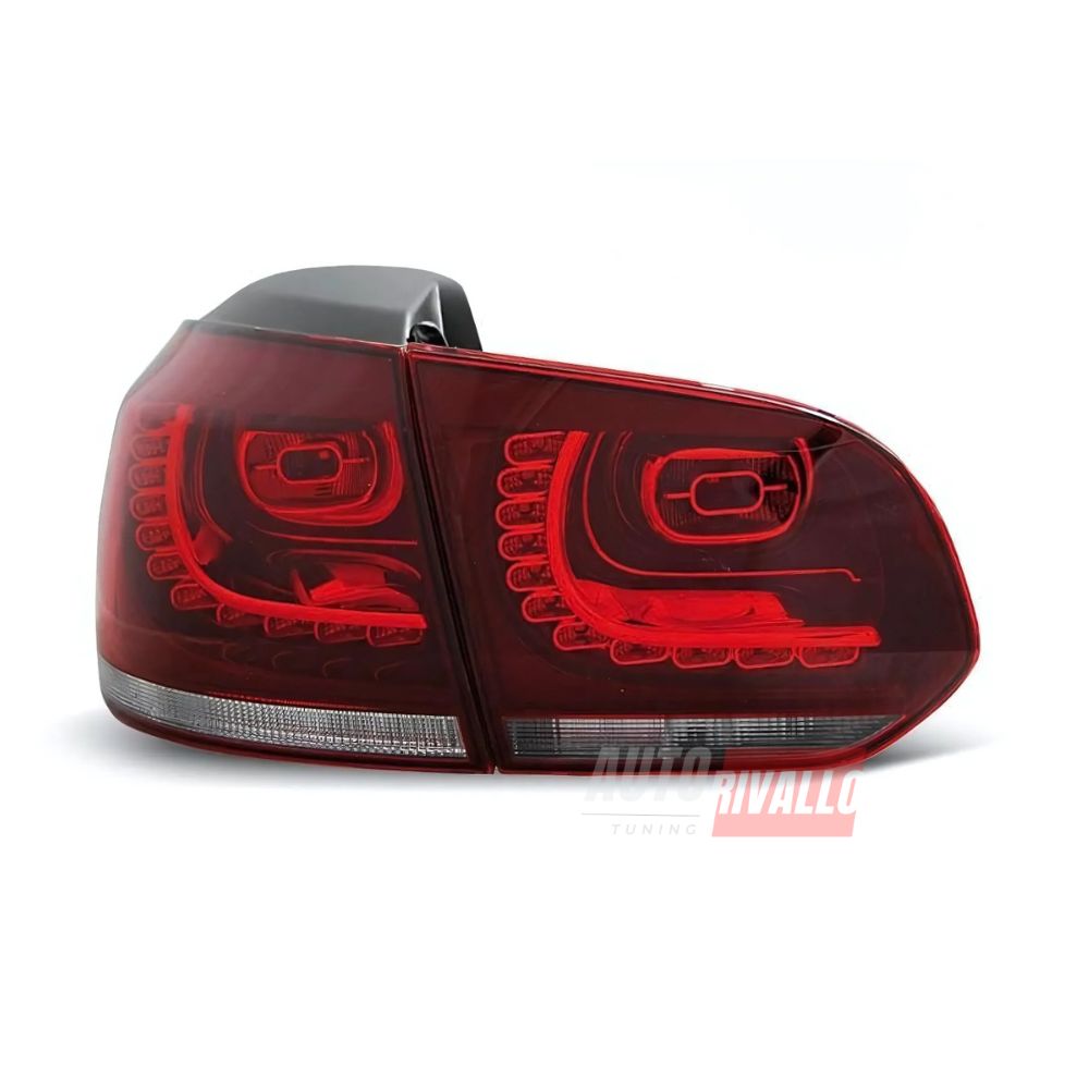 VW Golf 6 2008-2012 Fanali Posteriori Stop LED Rosso Chiaro