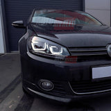 VW Golf 6 2008-2012 Fari Anteriori DRL LED Frecce Dinamiche