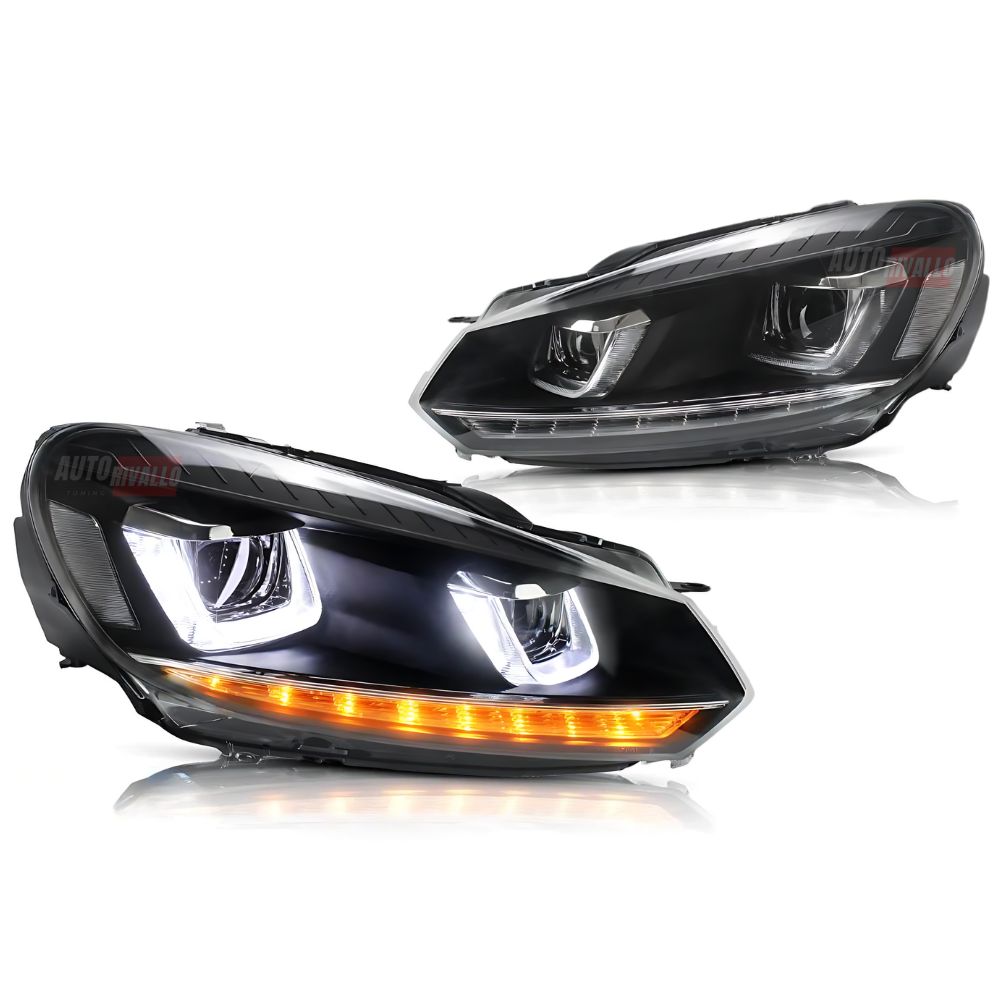 VW Golf 6 2008-2012 Fari Anteriori DRL LED Frecce Dinamiche