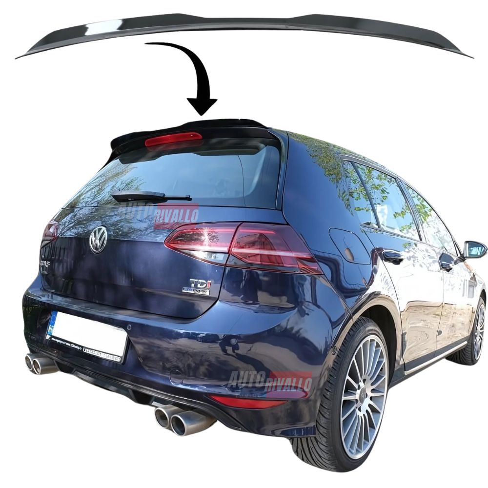 VW Golf 7 2012-2017 Spoiler Posteriore GTI Look Nero Lucido