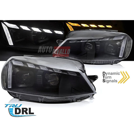 VW Golf 7.5 2017-2019 Fari Anteriori DRL LED Freccia SEQ