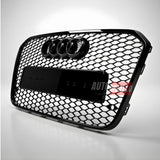 Upgrade estetico per Audi A6 4G C7 2010-2014 con griglia anteriore RS6 nero lucido premium.