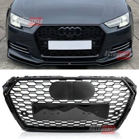Audi A4 B9 2015-2019 Griglia Anteriore RS4 Look Nero Lucido