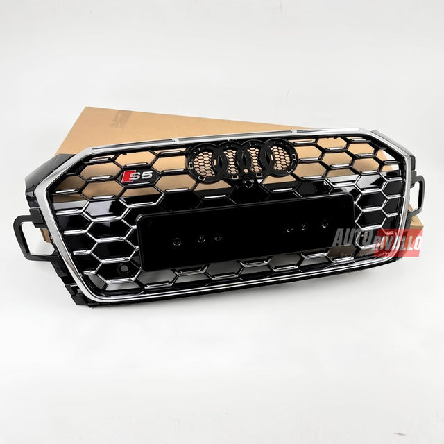 Griglia Anteriore S5 Look Audi A5 F5 Facelift 2019-2024 Nero Lucido