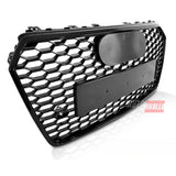 Audi A7 C7 4G 2014-2018 Griglia Anteriore RS7 Look Nero Lucido