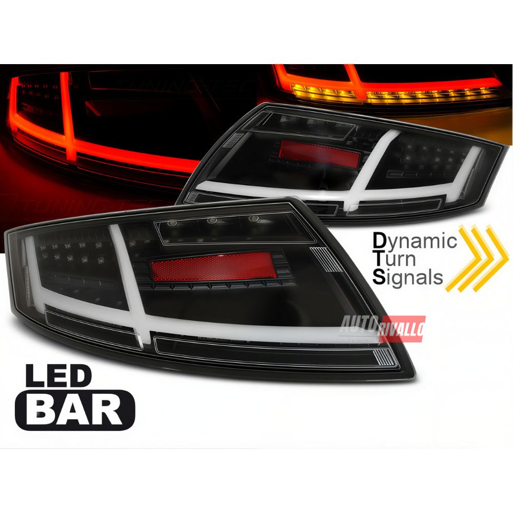 Audi TT 8J 2006-2014 Fanali Posteriori Full LED Lightbar Nero