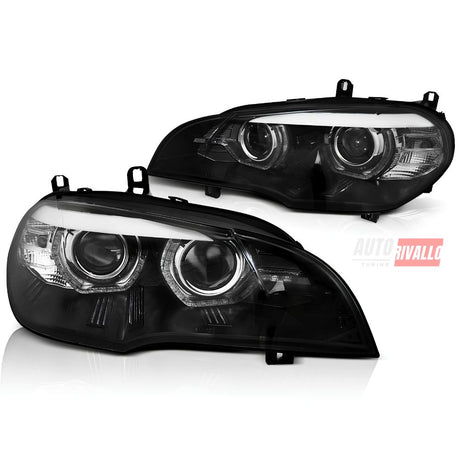 Kit fari anteriori Angel Eyes 3D LED plug and play per BMW X5 E70