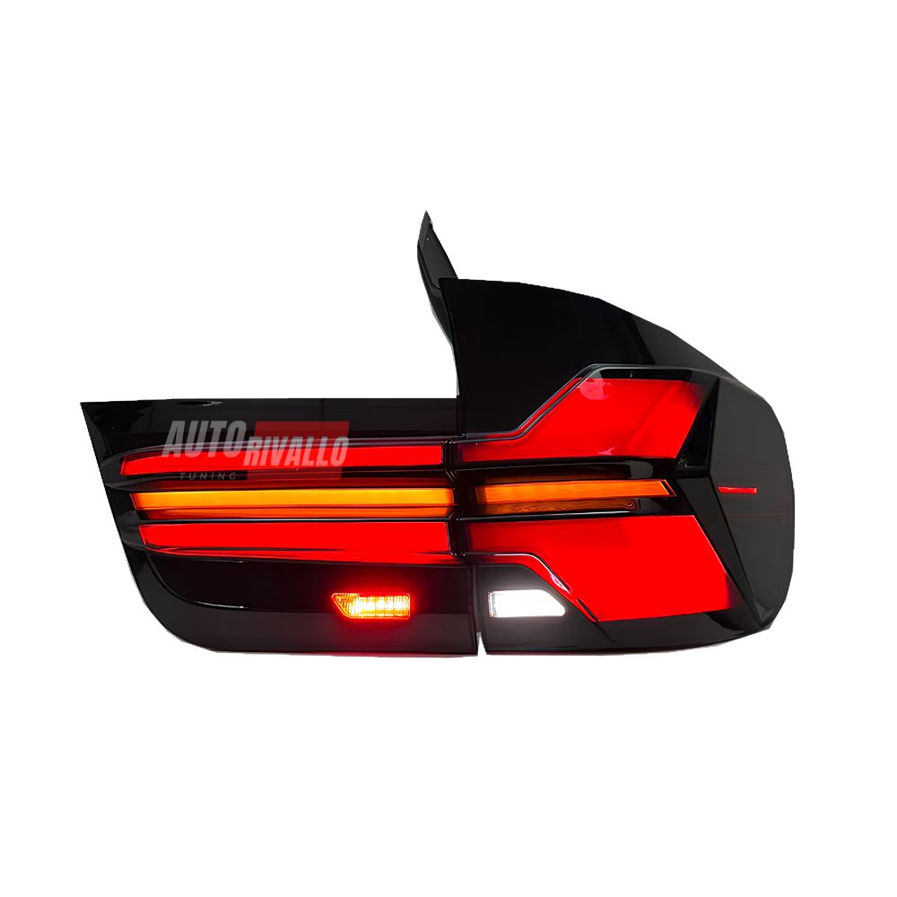 Dettaglio fanali neri Full LED per BMW X5 E70 stile G05