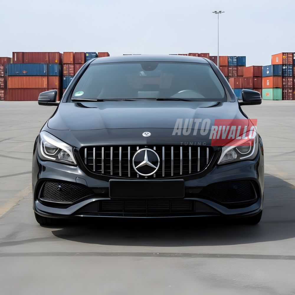 Design frontale Mercedes CLA X117 con griglia GTR Panamericana