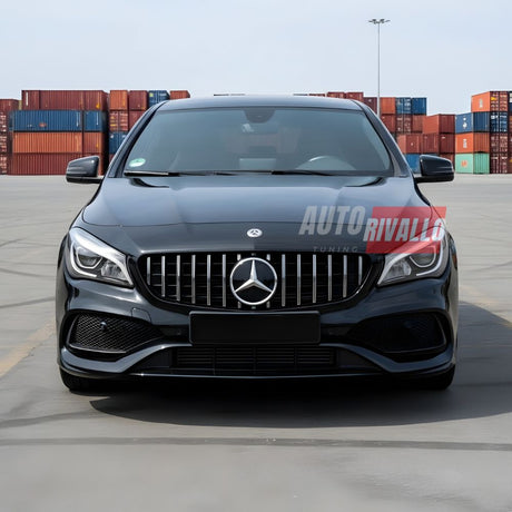 Design frontale Mercedes CLA X117 con griglia GTR Panamericana