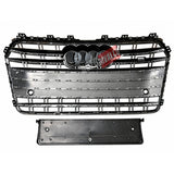Vista posteriore della calandra Audi A7 4G 2014-2018 S7 Look nera lucida con portatarga