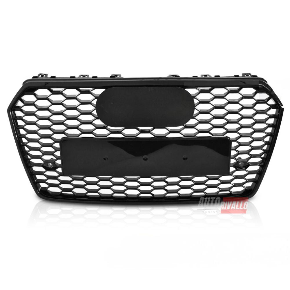 Audi A7 C7 4G 2014-2018 Griglia Anteriore RS7 Look Nero Lucido