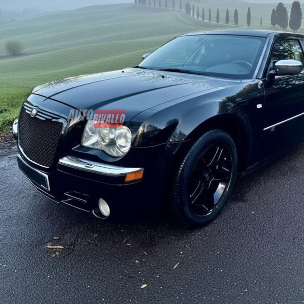 Griglia nera lucida compatibile con Chrysler 300C 2004-2011 Berlina / Touring