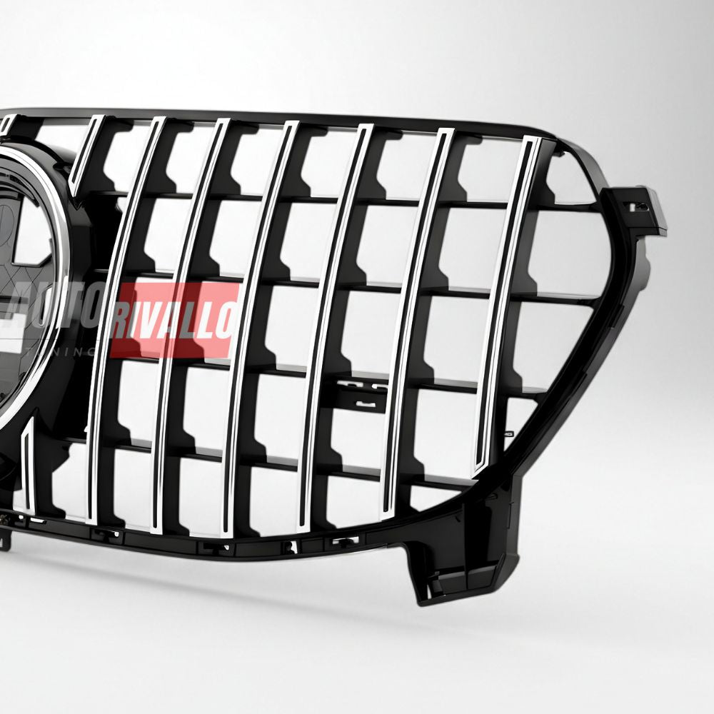 Immagine ravvicinata della griglia anteriore Mercedes GLE W167 (V167/C167) con logo AMG 2019-2023.