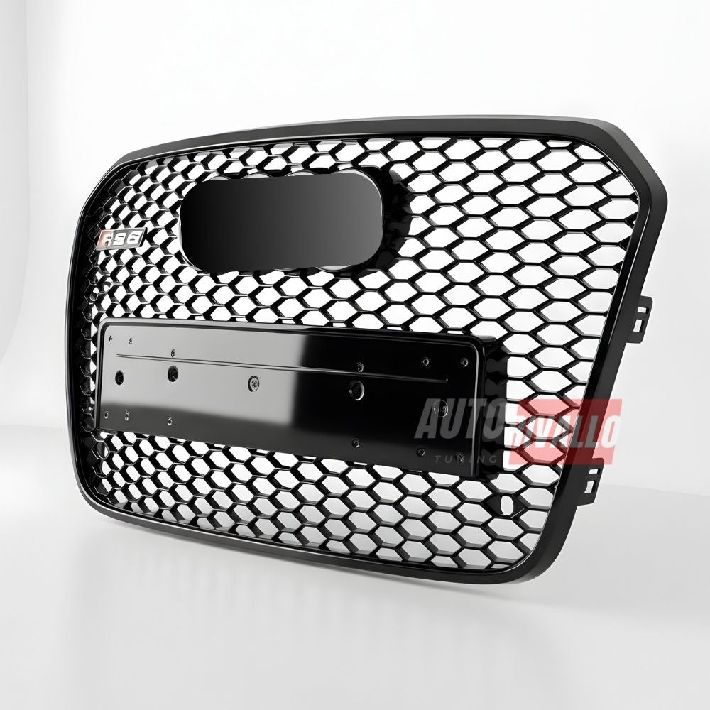 Calandra Audi A6 4G C7 pre-facelift (2010-2014) nero lucido, stile aggressivo RS6 Design.
