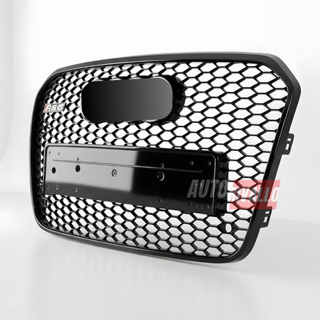 Calandra Audi A6 4G C7 pre-facelift (2010-2014) nero lucido, stile aggressivo RS6 Design.