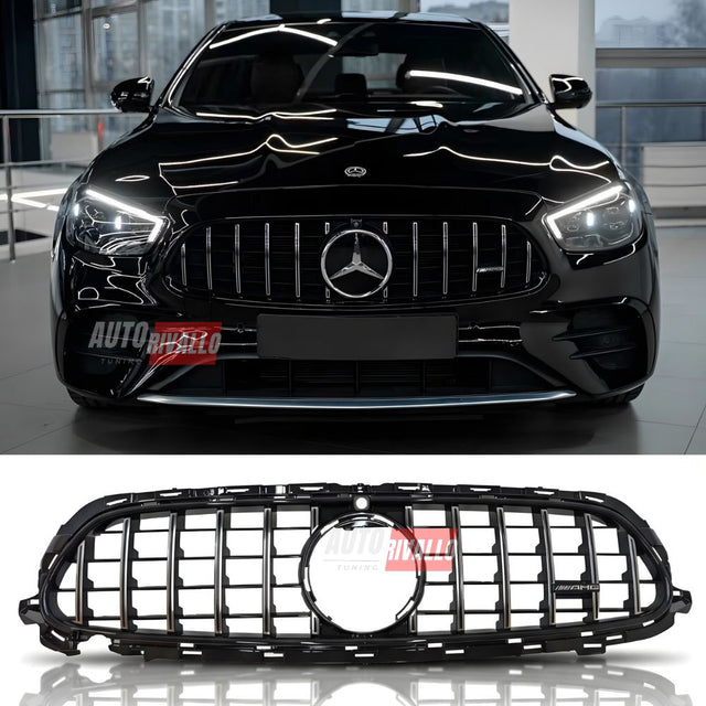 Griglia Mercedes Classe E W213 S213 2020-2023 AMG E63 Look cromata. Upgrade premium per un frontale esclusivo.