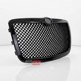 Calandra sportiva nero lucido per Chrysler 300C 2004-2011, design moderno a nido d’ape