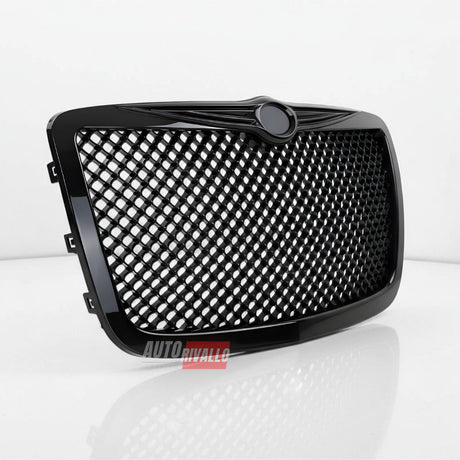 Calandra sportiva nero lucido per Chrysler 300C 2004-2011, design moderno a nido d’ape