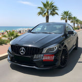 Mercedes CLA C117 (2013-2016) con griglia GTR Look nero lucido, compatibilità garantita.