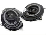 Mini R56 R57 2006-2014 Fari Anteriori Full LED Diurne Nero - autorivallo
