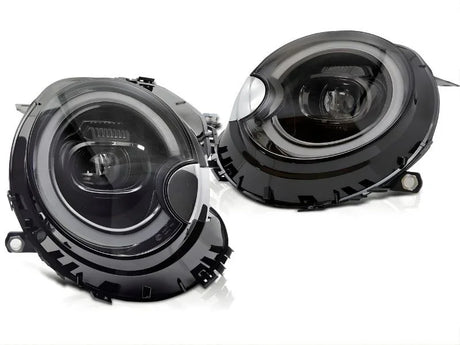 Mini R56 R57 2006-2014 Fari Anteriori Full LED Diurne Nero - autorivallo