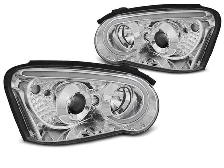Subaru Impreza II 2003-2005 Fari Anteriori LED Light Tube Cromati - autorivallo