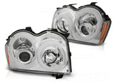 Jeep Grand Cherokee 2005-2008 Fari Anteriori LED Cromati - autorivallo
