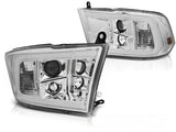 Dodge Ram 2009-2018 Fari Anteriori LED Light Tube Cromati - autorivallo