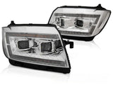 VW Crafter II 2017-2024 Fari Anteriori Full LED Lightube Cromati - autorivallo