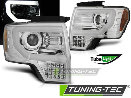 Ford F-150 MK12 2008-2014 Fari Anteriori LED Cromati - autorivallo