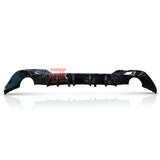 Diffusore posteriore nero lucido BMW Serie 3 G20 G21 M Sport 2019-2022 in ABS, vista frontale