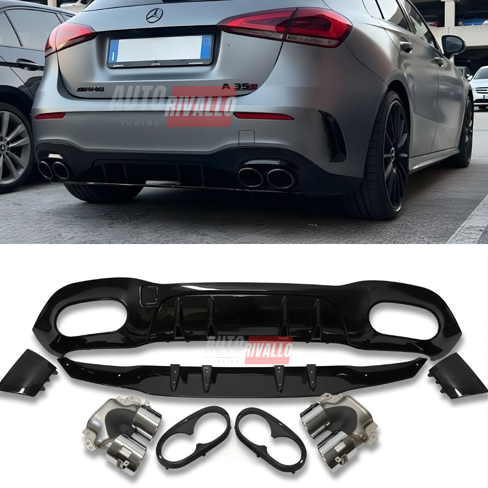Mercedes A W177 (2023+) Diffusore Posteriore AMG A45s Look