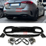 Mercedes A W177 (2023+) Diffusore Posteriore AMG A45s Look
