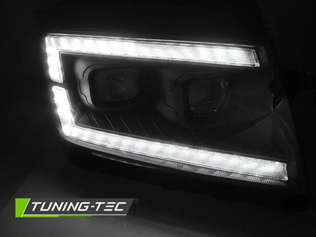 VW Crafter II 2017-2024 Fari Anteriori Full LED Lightube Nero - autorivallo