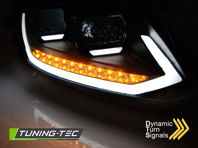 VW Touran II 2010-2015 Fari Anteriori LED DRL Nero - autorivallo