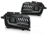 Chevrolet Camaro 2009-2013 Fari Anteriori LED Lightube Nero - autorivallo