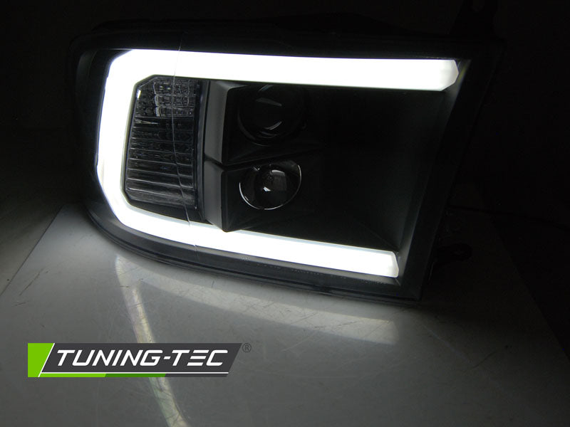 Dodge Ram 2009-2018 Fari Anteriori LED Light Tube Nero - autorivallo