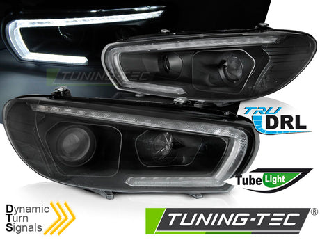 VW Scirocco 2014-2017 Fari Anteriori LED Light Tube Nero - autorivallo