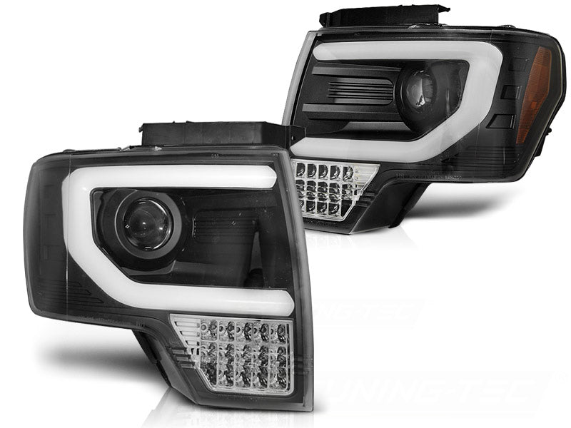 Ford F-150 MK12 2008-2014 Fari Anteriori LED Nero - autorivallo